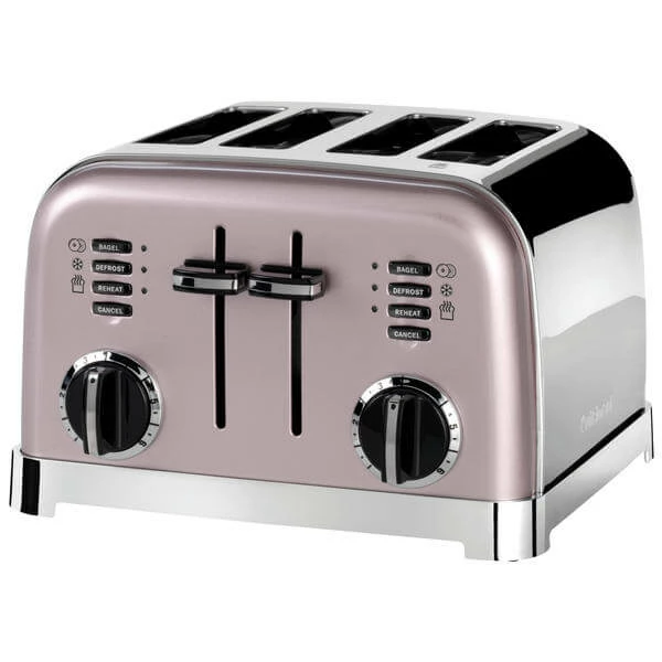 Budget 🔔 Cuisinart Toaster Avec 4 Tranches Rose - Grille-pain 🤩 1 Budget 🔔 Cuisinart Toaster Avec 4 Tranches Rose - Grille-pain 🤩