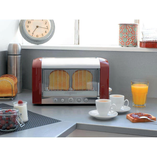 Bon marché 🔔 Magimix Vision Rouge - Grille-pain ✔️ 2 Bon marché 🔔 Magimix Vision Rouge - Grille-pain ✔️ – Image 2
